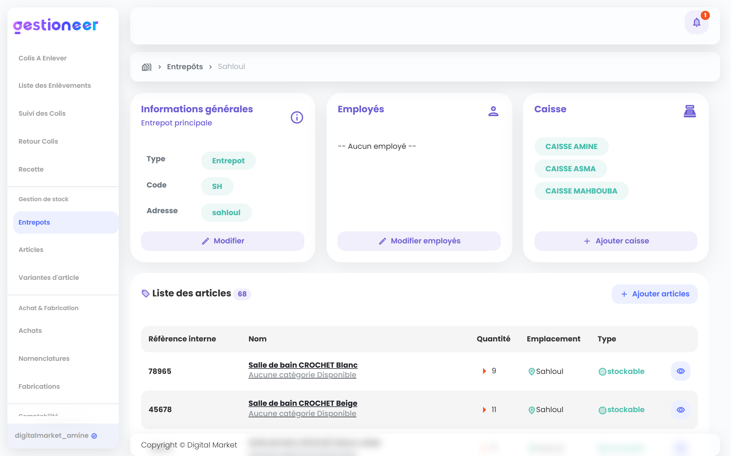 Logiciel de Gestion de Stock